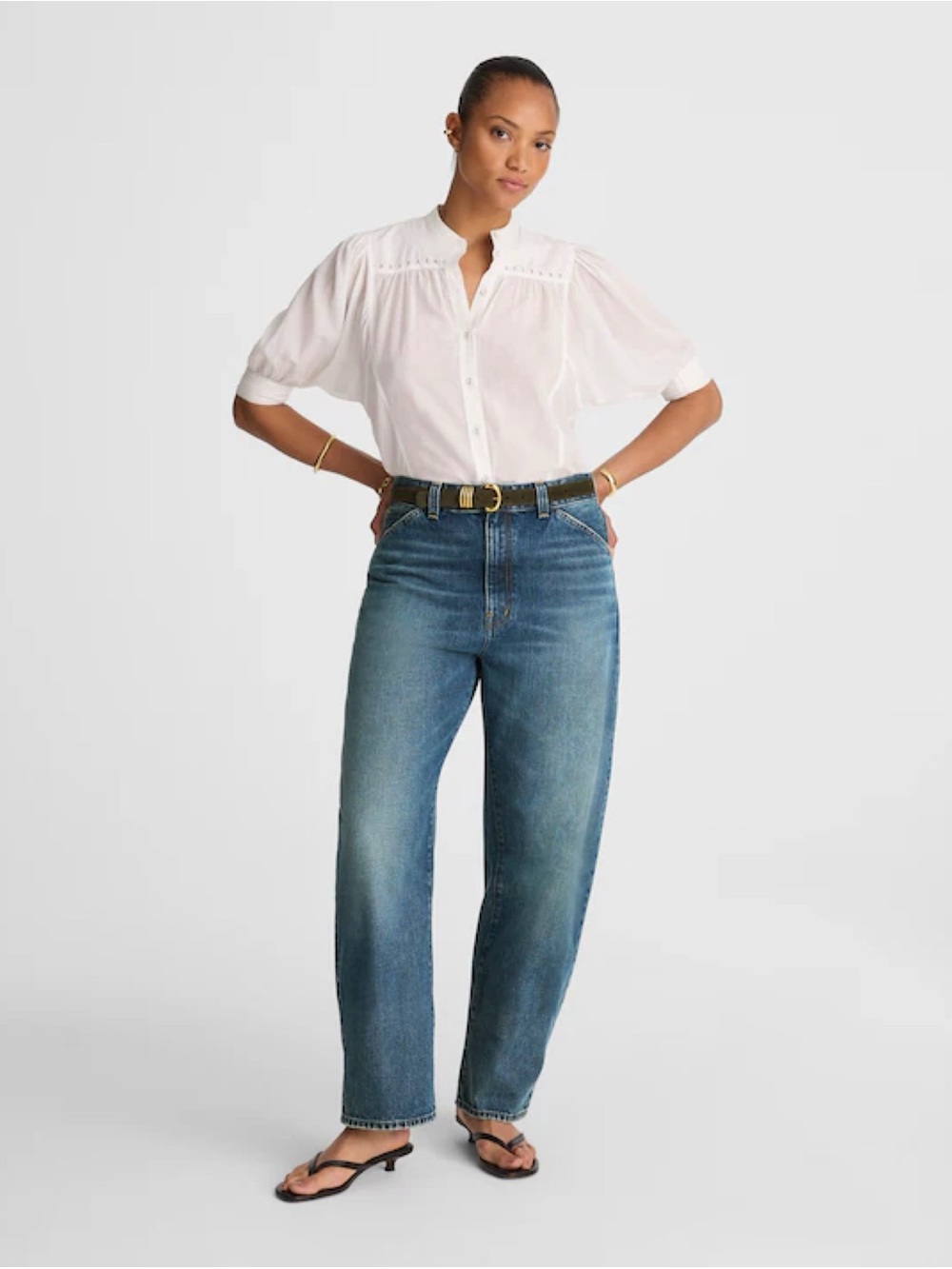 Madewell The Curvy Balloon Jeans in Greendale Wash NW293 Sz 30